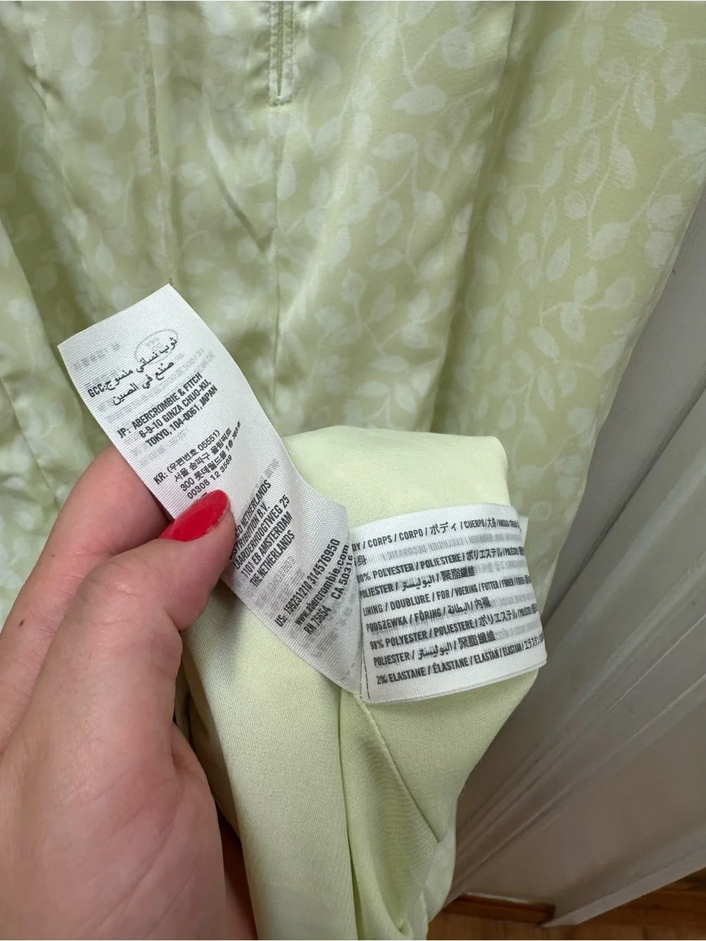 Abercrombie & Fitch light Green Slip Dress halter strapless floral  s small